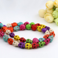 Factory Sales M0008 Mix Color Skull Shape Tibetan Turquoise Stone Necklace Iran Turquoise Gemstone Synthetic Turquoise Drop